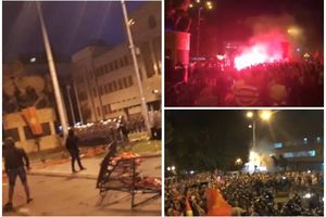 PROTESTI U SKOPLJU: Demonstranti šok-bombama i kamenicama gađali policiju!