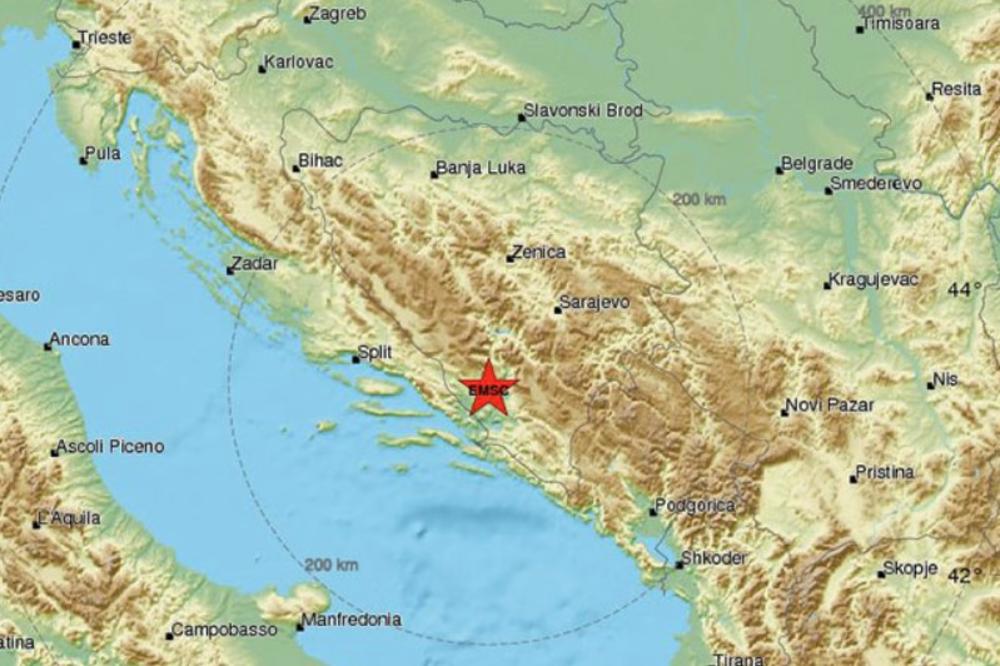 ZATRESLO SE U HERCEGOVINI: Zemljotres kod Mostara uznemirio građane