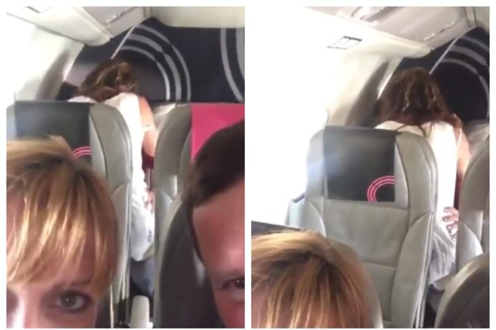 NEOBUZDANI PAR SE DAO U AKCIJU U AVIONU: Šokirani putnici nisu mogli da veruju šta se događa na sedištu iza njih! (VIDEO 18+)
