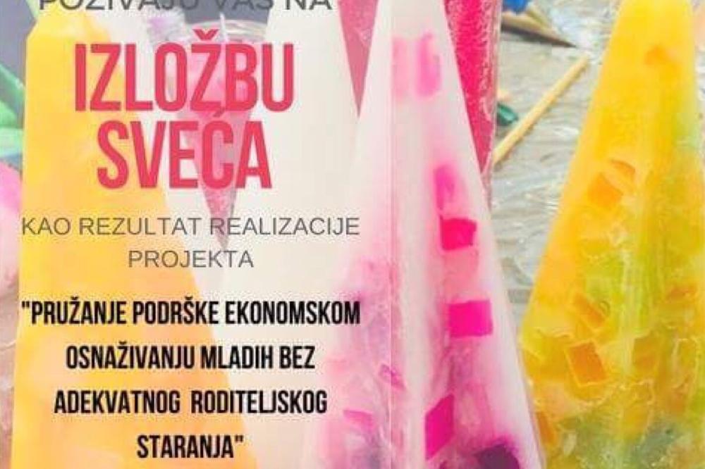 DOĐITE NA IZLOŽBU, PODRŽITE MLADE BEZ RODITELJSKOG STARANJA Svaki posetilac dobiće sveću na poklon, jer draga je ruka ona koja daje!