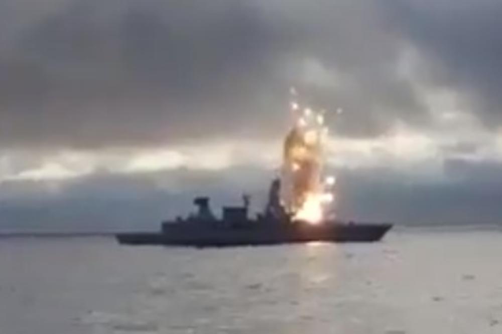 VATROMET U SEVERNOM MORU: Raketa eksplodirala na palubi nemačkog broda (VIDEO)