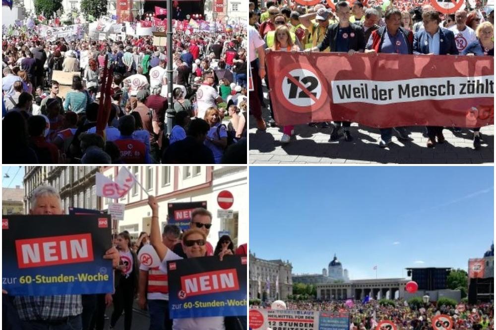 PROTESTI U BEČU: Radnici najavili rat vladi! 100.000 ljudi protestovalo protiv radnog vremena od 12 sati!