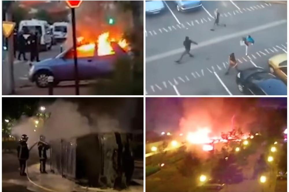 HAOS U NANTU: Ulični rat zbog mladića kog je ubio policajac! Demonstranti palili automobile i zgrade i bacali kamenice i Molotovljeve koktele! (VIDEO)