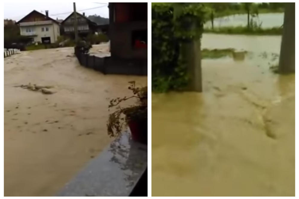 POTOP U SREBRENIKU: Voda poplavila kuće posle velikog nevremena, ulice se pretvorile u reke (VIDEO)