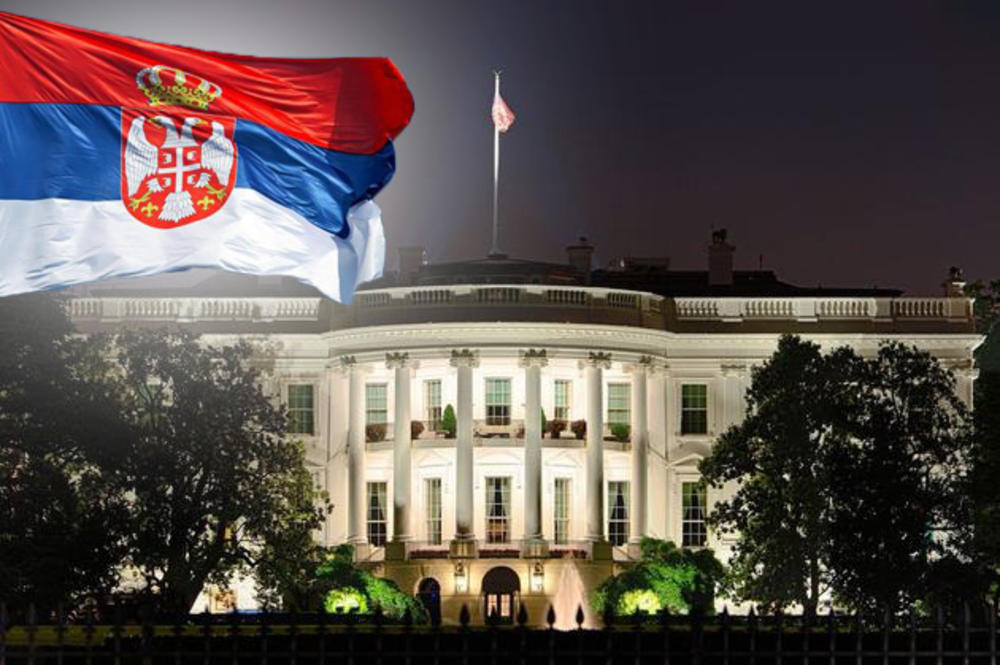 Bela kuća, srpska zastava
