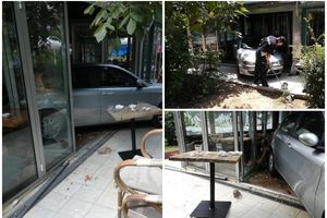 DRAMA NA BANOVOM BRDU: Automobil uleteo u kafić, dvoje povređeno! Izašao iz vozila na 10 minuta, a onda je krenuo HAOS! (KURIR TV)