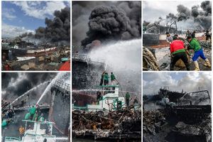 STRAVIČAN POŽAR NA BALIJU: Vatra progutala desetine ribarskih brodova, turistička luka postala zgarište! (VIDEO, FOTO)