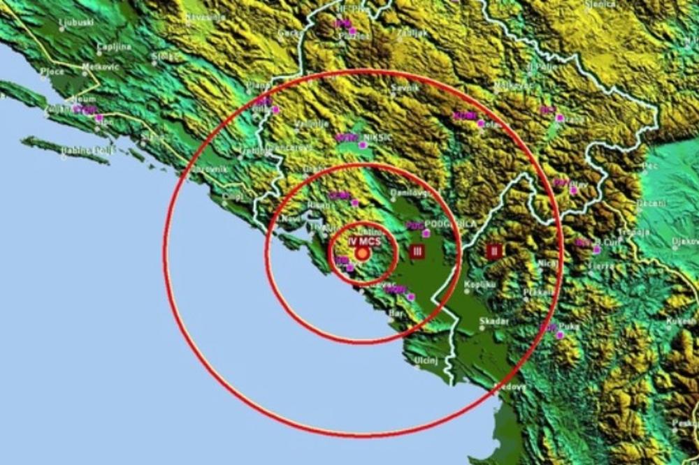 PONOVO SE TRESLO KOD CETINJA: Zemljotres od 3,3 stepena pogodio Crnu Goru