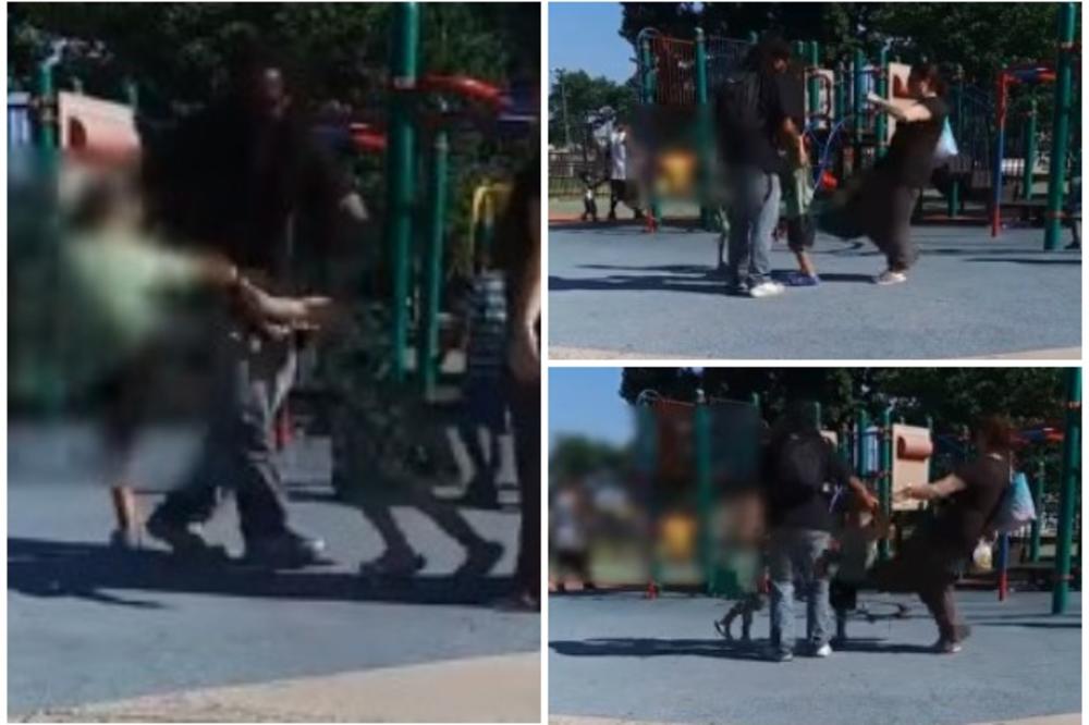 ZLA MAĆEHA UŽASNULA SVET: Usred parka napujdala ćerkicu na pastorka, pa ga i sama DIVLJAČKI IŠUTIRALA preteći mu tako brutalno da je sad policija traži (VIDEO)