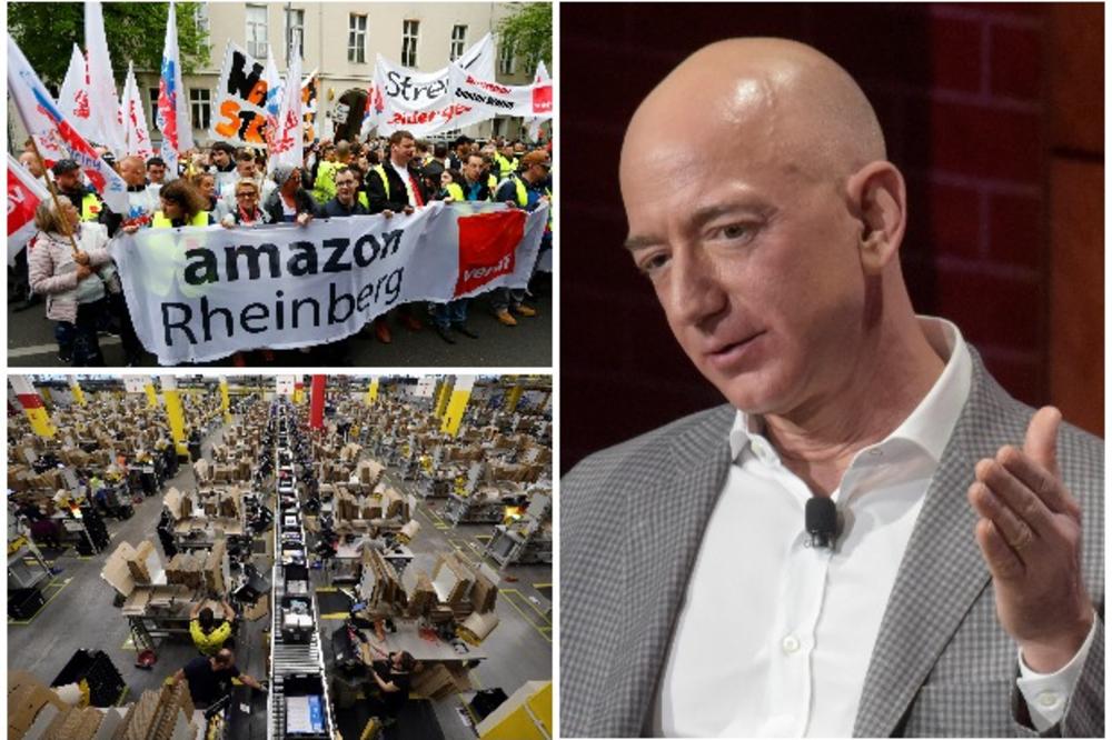 BEZOS NAJBOGATIJI NA SVETU, A ZAPOSLENI MU NE SMEJU U TOALET: Radnici Amazona u Evropi u štrajku, traže bolje uslove rada