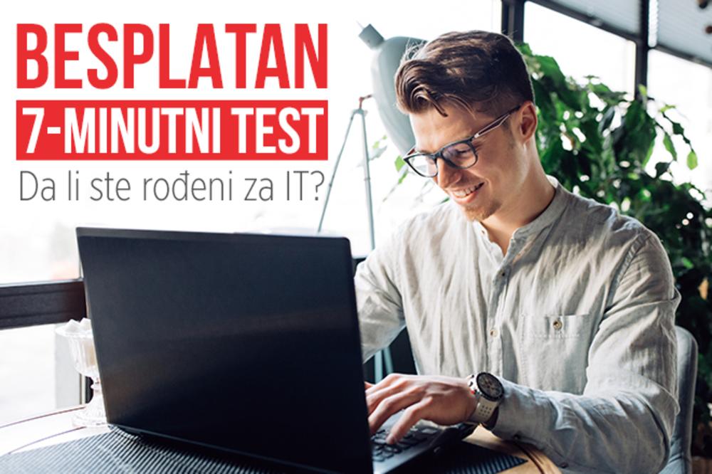 Rešite besplatan 7-minutni test i saznajte da li je IT karijera pravi izbor za vas!