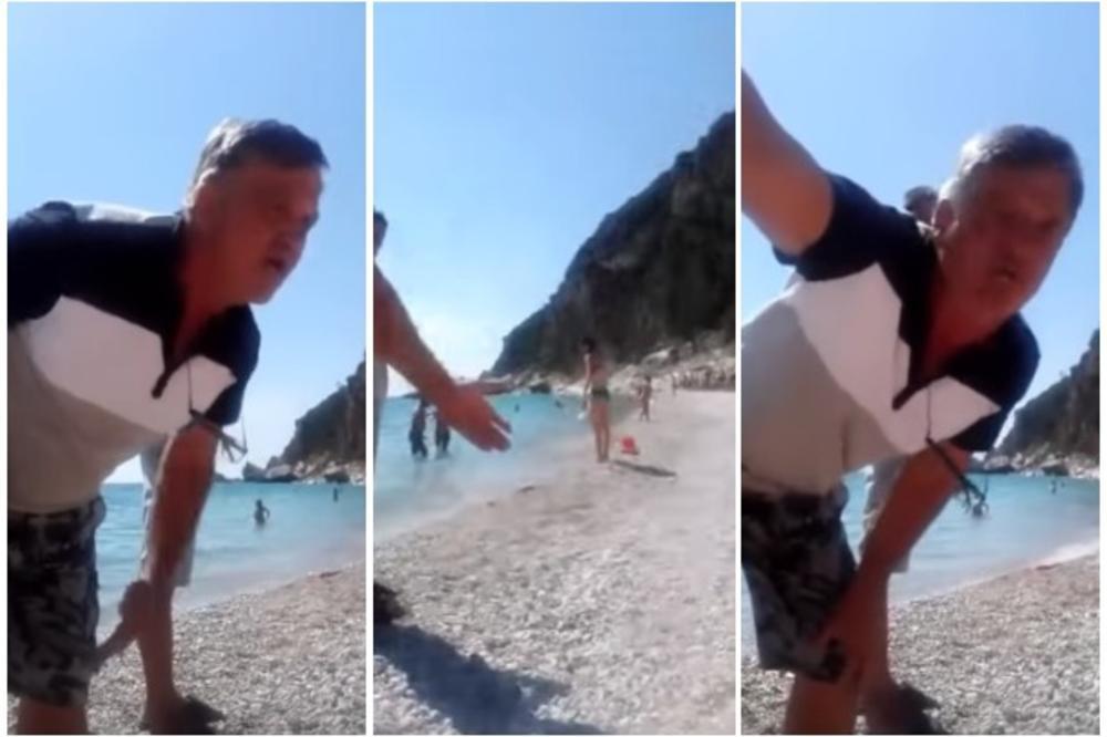 NEĆETE SE KUPAT OĐE, DRUGI DEO: Bezobrazluk se nastavlja na plaži kod Budve! Skandalozni snimak Crnogorca koji tera meštanke ZBOG LEŽALJKI je samo prvi DEO BAHATOSTI... (VIDEO)