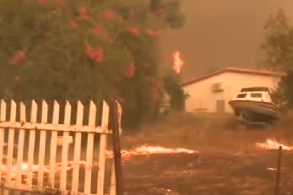 VATRA GUTA SVE PRED SOBOM: Veliki požar zahvatio grčku planinu, meštani morali da beže glavom bez obzira! Dim se nadvio i nad Akropoljem (VIDEO)