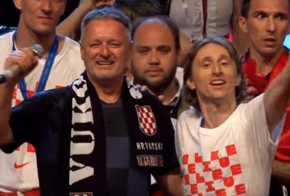 Tompson na proslavi hrvatskih fudbalera 2018. godine
