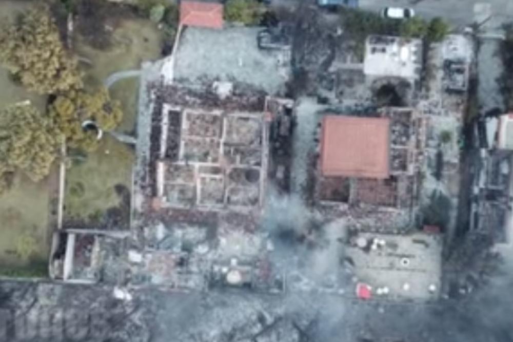 SNIMAK DRONOM POKAZUJE SAV UŽAS KOJI JE POGODIO GRČKU: Kuće spaljene do temelja, ostala samo PUSTOŠ! (VIDEO)