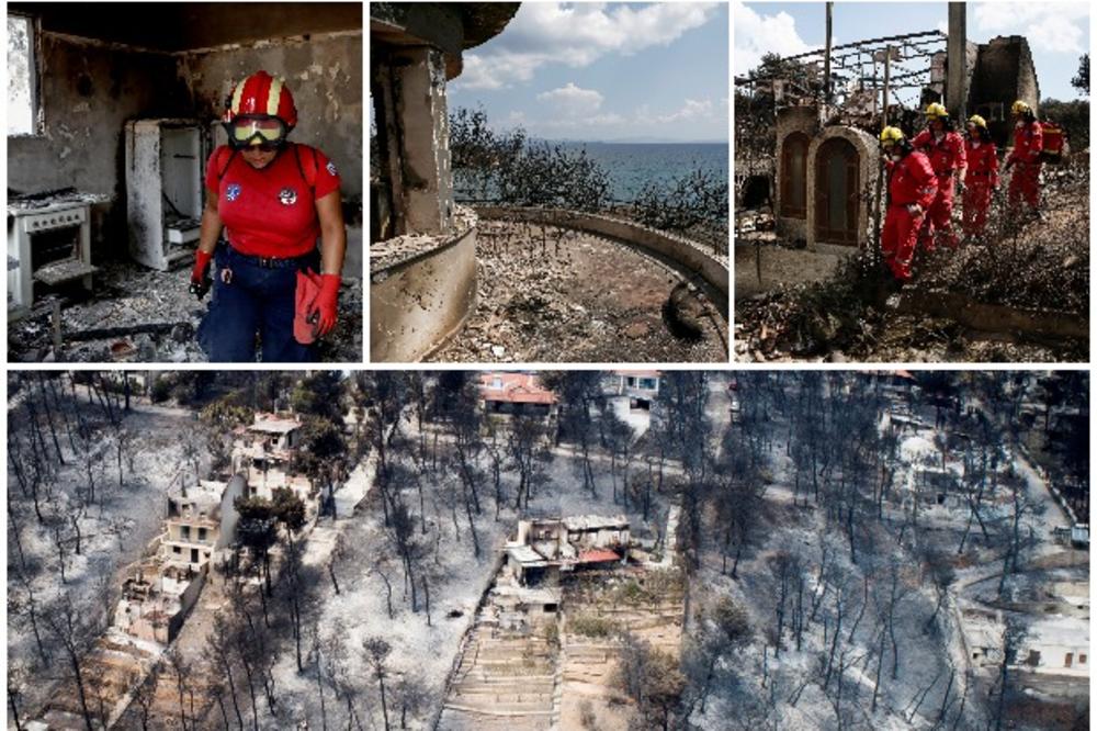 JUG GRČKE U SLIKAMA POSLE TRAGEDIJE: Raj pretvoren u SMRT, dim i pakao (FOTO)