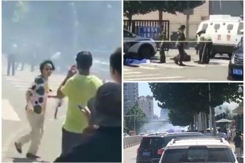 POVREĐEN NAPADAČ U PEKINGU: Hteo da baci bombu na američku ambasadu, povredio sam sebe! (VIDEO)