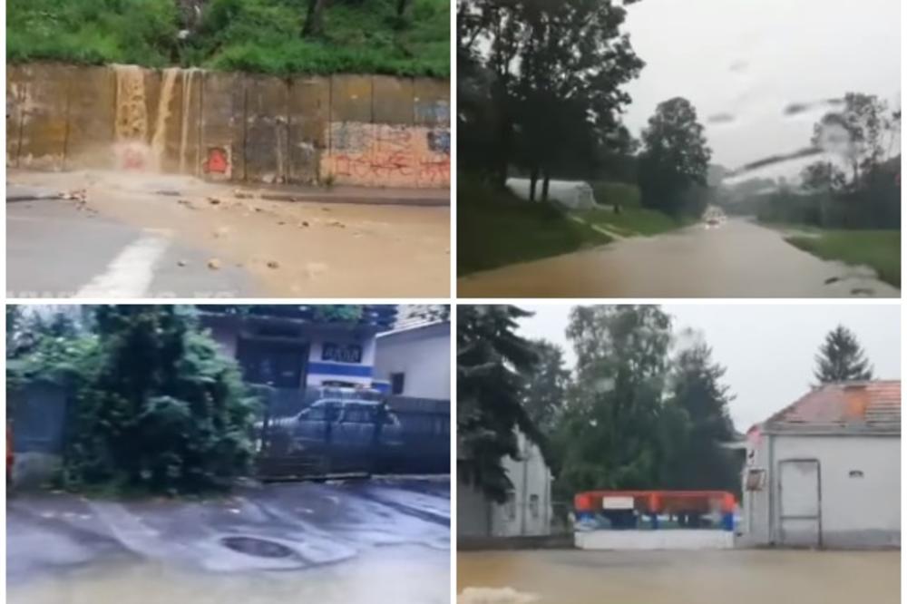 REKE TEKU ULICAMA, NOVO NEVREME TRESE SRBIJU: Ovaj deo zemlje je poplavljen, a RHMZ izdaje nova upozorenja (VIDEO)