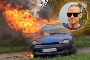 HVALA TI, SRBIJO! Još jedan Srbin zapalio svoj automobil jer nije prošao tehnički pregled! Devojka i ja smo završili fakultete, došli na selo, a sad... (VIDEO)