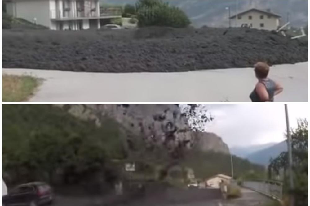 JEZIV SNIMAK IZ ŠVAJCARSKE: Crna masa odjednom zatrpala selo pod planinama! (VIDEO)