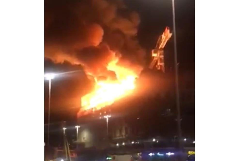 POŽAR U CIRIHU: Gori zgrada pored glavne železničke stanice, čuju se i eksplozije! (VIDEO)