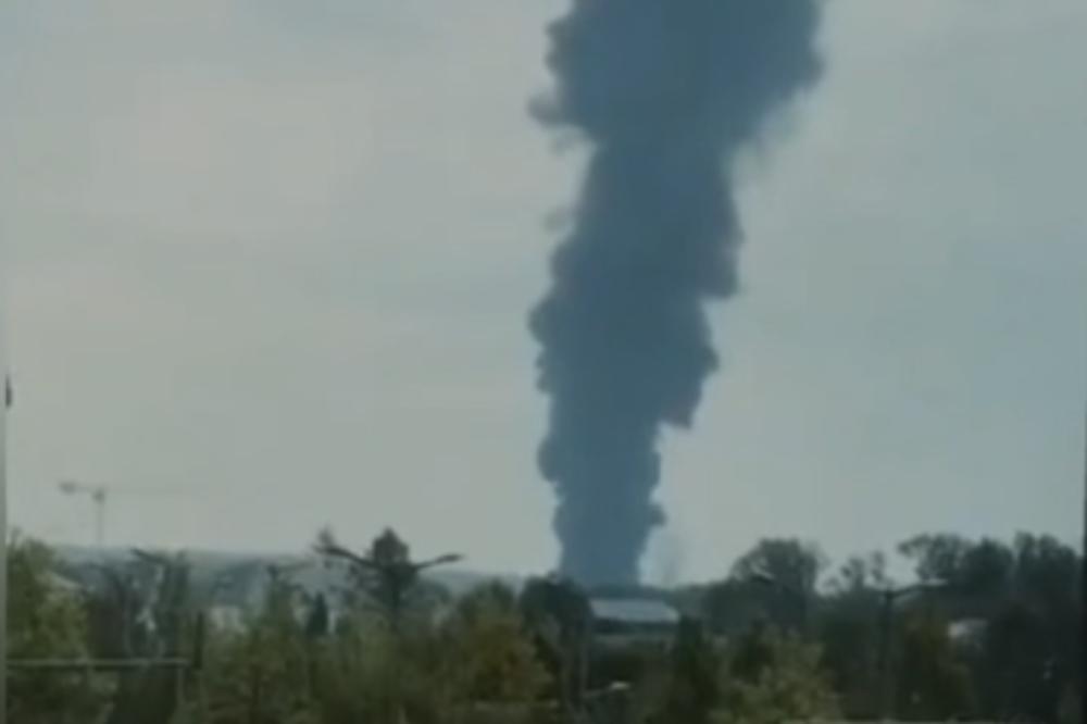 LUKSEMBURG U PLAMENU! VELIKI POŽAR BUKNUO KOD AERODROMA: Vatra izbila u industrijskom naselju, ceo grad obavijen gustim dimom (VIDEO)