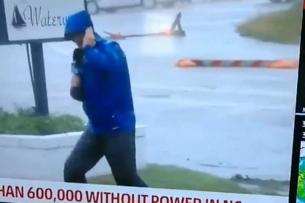 RAZOTKRIVEN NAJVEĆI PREVARANT OLUJE U SAD: Dramatično izveštavao usred uragana, ali ga je jedan detalj odao (VIDEO)