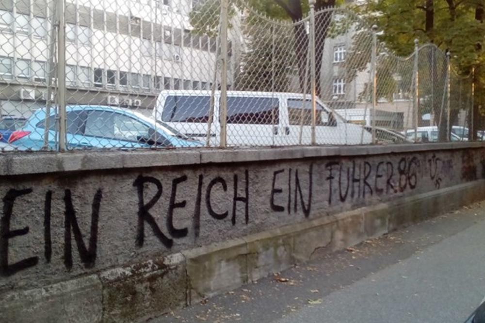 I NIKOME NE SMETA: Usred Zagreba stoji ogroman grafit koji slavi Hitlera!