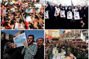 IRAN ZAVIJEN U CRNO: Hiljade ljudi na sahrani žrtava napada na vojnoj paradi (VIDEO, FOTO)
