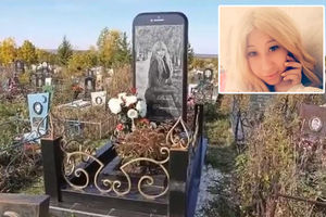 RUS ĆERKI PODIGAO BIZARAN NADGROBNI SPOMENIK: Radnik na groblju mislio da halucinira kad je video ovaj prizor (FOTO)