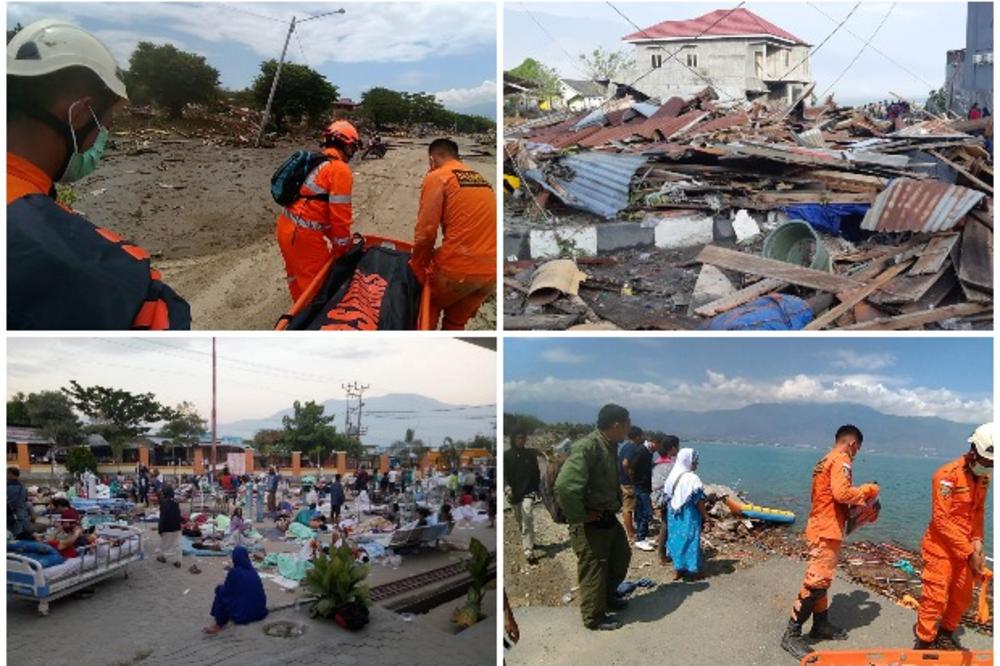 MRTVA TELA RASUTA PO PLAŽAMA: 384 stradalo u udaru zemljotresa i cunamija u Indoneziji! KATASTROFA! (FOTO, VIDEO)