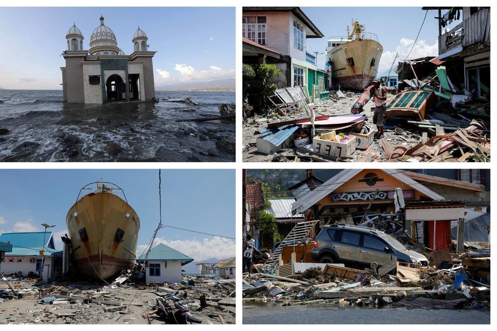 MRTVIH SVE VIŠE, INDONEZIJA KAO VELIKO GROBLJE : Cunami pokosio 1.347 ljudi, ali broj žrtava nije konačan! Ekipe ne prestaju da izvlače stradale iz ruševina! (FOTO)
