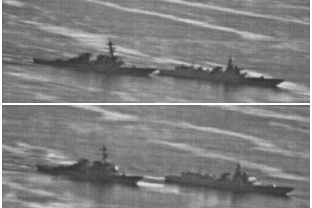 ZA DLAKU SPREČEN RAT DVE SILE: Pogledajte kako kineski brod seče put američkom razaraču, u poslednjem momentu izbegnut SUDAR! (VIDEO)