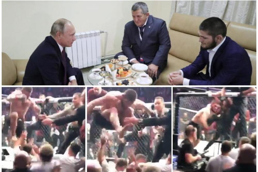 SVI MOŽEMO DA PRESKOČIMO OGRADU AKO NAS NAPADNU! Putin opravdao tuču Habiba Nurmagomedova posle istorijskog UFC meča (VIDEO)
