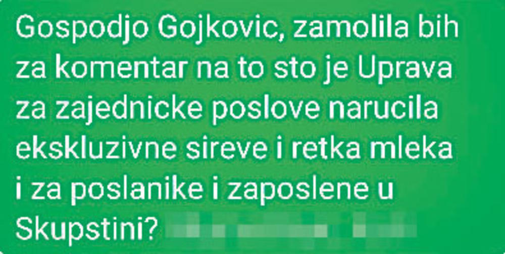 DOKAZ 1... Poruke koje smo slali Maji Gojković