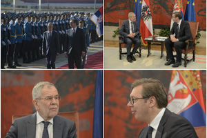 SVEČANO DOČEKAN ISPRED PALATE, PA SE POKLONIO ZASTAVI SRBIJE: Vučić razgovara sa predsednikom Austrije, glavna tema odnos EU i Zapadnog Balkana (KURIR TV)