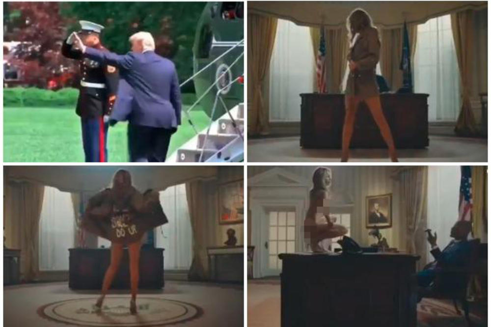SPOT RAZBESNEO BELU KUĆU: Dok je Tramp na Putu, Melanija za repera Ti Aja izvodi striptiz u Ovalnoj sobi (VIDEO)