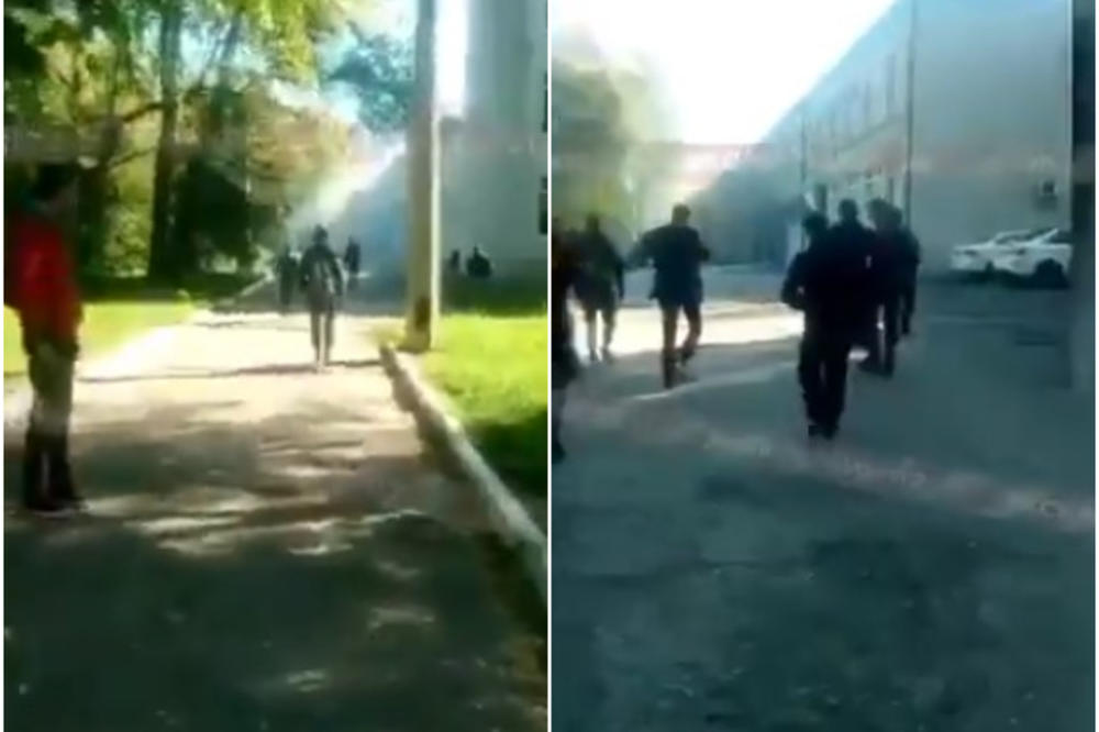 PRVO SE ČULA EKSPLOZIJA, A ONDA I PUCNJI! STRAVIČNI SNIMAK SA KRIMA: Ovo je trenutak kada je tinejdžer započeo svoj krvavi pir na Krimu (VIDEO)