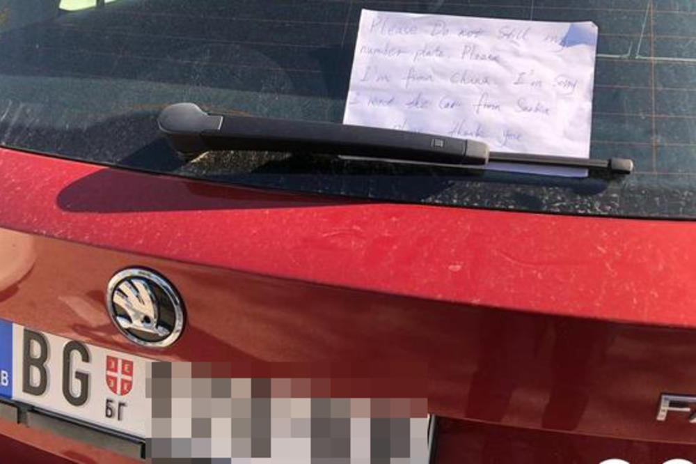I KINEZ ZNA ZA JADAC: Došao u Split automobilom sa beogradskim tablicama, pa ostavio spasonosnu poruku! (FOTO)