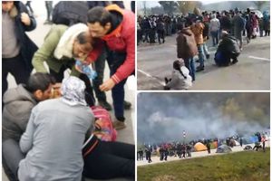 HAOS NA GRANICI BiH I HRVATSKE: Migranti prvo probili kordon i napali policiju, pa podigli šatore i zapalili vatru! HRVATI PODIŽU OGRADU! (VIDEO)