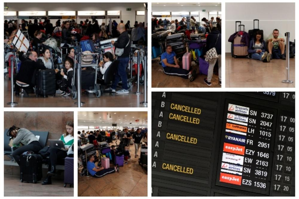 HAOS NA AERODROMU BRISEL: 150 letova otkazano zbog štrajka nosača prtljaga! Ljuti putnici besne na Tviteru! (FOTO, VIDEO)