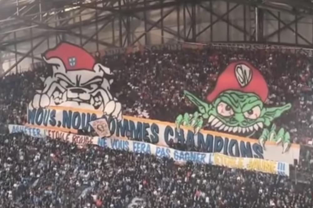CRVENO-BELI I PSŽ NA UDARU FRANCUZA Navijači Marseja Parižanima: Možete da kupite Crvenu zvezdu, ali Ligu šampiona ne! (VIDEO)