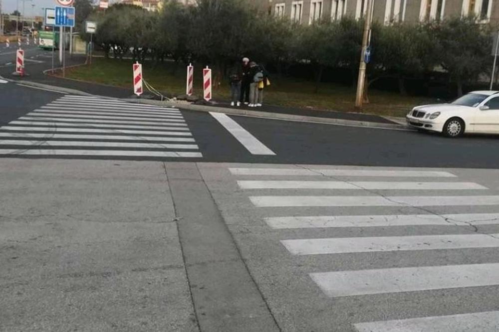 OVAKO IZGLEDA NOVA ZEBRA U ZADRU: Svi se pitaju kako se sada uopšte prelazi ulica! (FOTO)