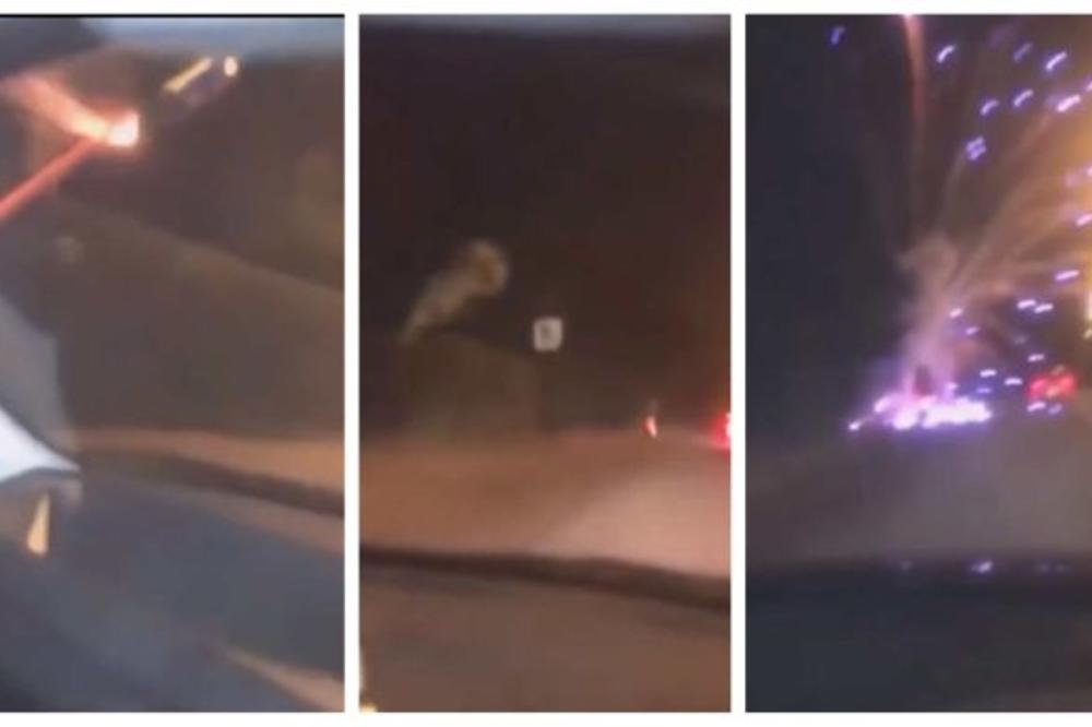 RAKETOM NA BICIKLISTU: Opasan projektil ispaljen iz kola, samo se videla ESKPLOZIJA (VIDEO)