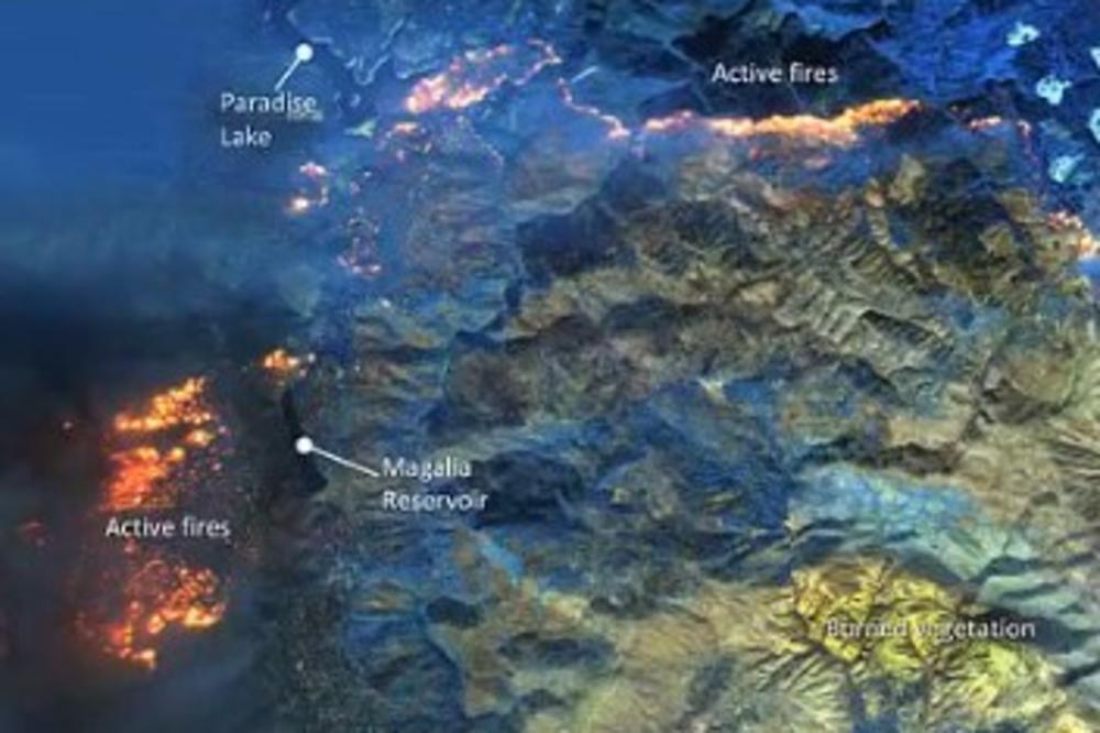 VATRENA STIHIJA VIDLJIVA IZ SVEMIRA: NASA objavila snimke požara koji razara Kaliforniju (VIDEO)