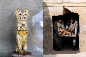 VELIKO OTKRIĆE U DREVNIM GROBNICAMA: Pronađene mumificirane mačke stare 4.000 godina, a naišli su i na jedna posebna vrata (FOTO, VIDEO)