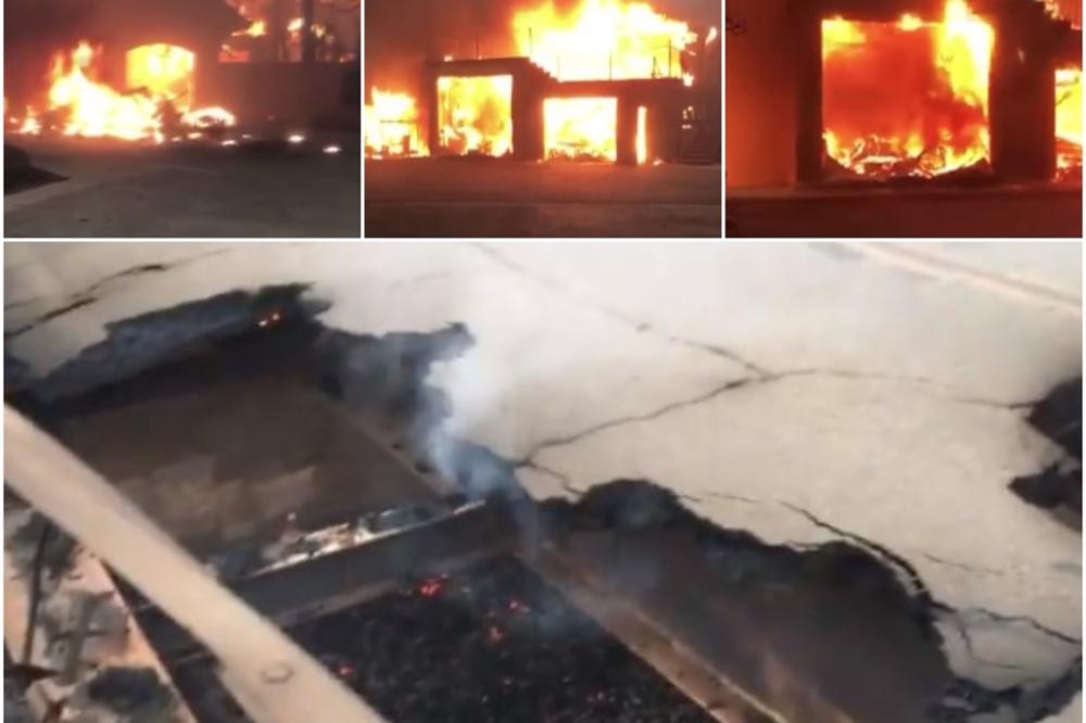 OVI SNIMCI POKAZUJU SAV PAKAO U KALIFORNIJI: Most od čelika i asfalta se topi i raspada! Rojtersov novinar ostao zarobljen u požaru, sve oko njega nestaje u vatri! (VIDEO)