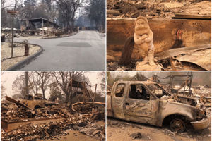 SVE JE UNIŠTENO, NIJE NIŠTA OSTALO: Ovako izgleda kalifornijski gradić posle jezivog požara! (VIDEO)