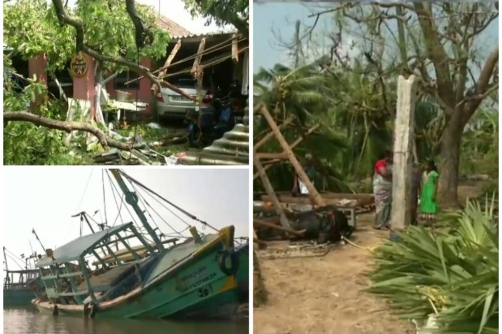 INDIJA PREBROJAVA ŽRTVE: U naletu ciklona Gaja poginulo 33 osobe, evakuisano 82.000 ljudi! (VIDEO)