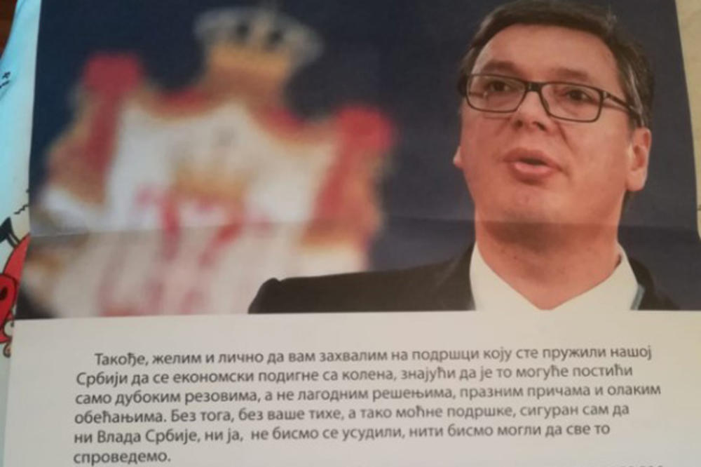 BAKA LJUBICA DOBILA PISMO OD VUČIĆA: Pogledala u sanduče, kad ono iznenađenje... Evo šta u njemu piše! (FOTO)